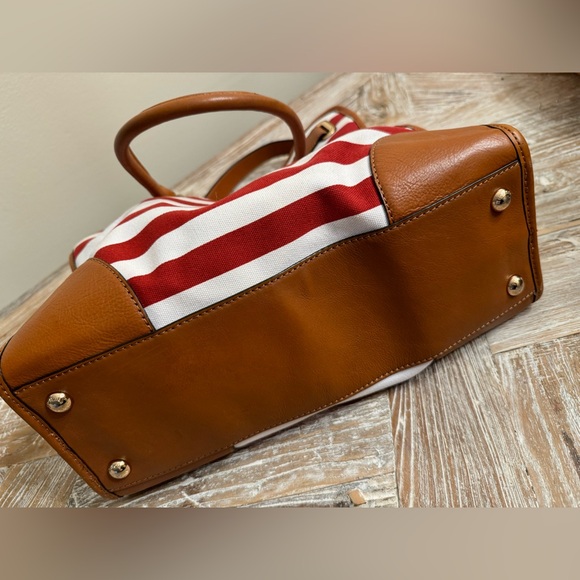 Michael Kors Hamilton Red Striped Purse - Picture 5 of 9